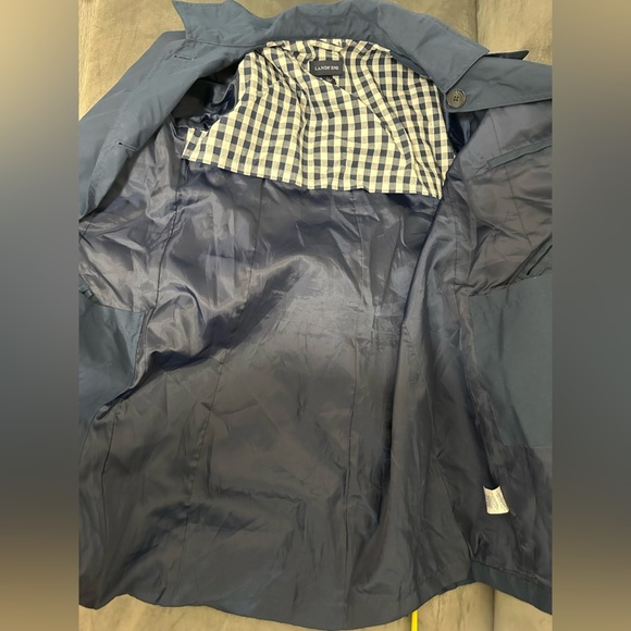 Lands' End Women’s Deep Blue Trench Coat, Size Small - Picture 8 of 9